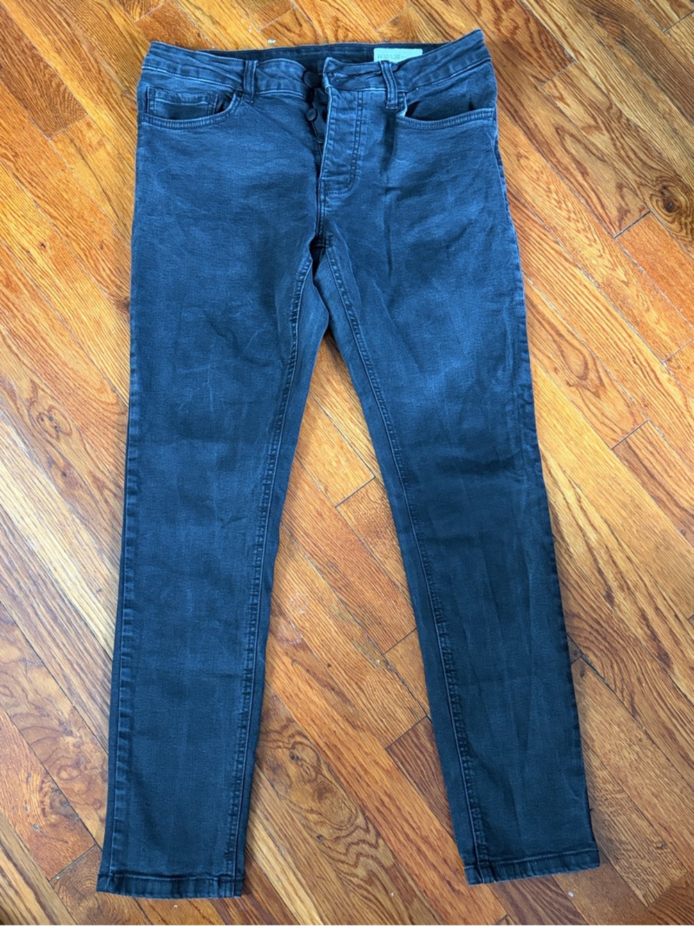 H&M Men's Dark black Slim Chinos